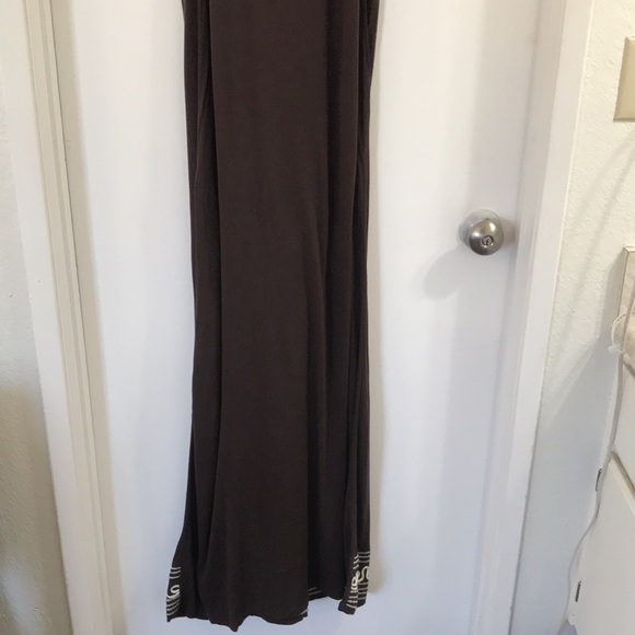 INC Sleeveless Brown Embroidered Maxi dress - Picture 4 of 6